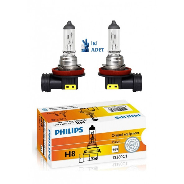 Phılıps H8 12v 35w Standart Ampul iki Adet 12360 C1