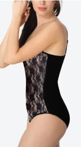 İmer Bayan Modal Önü Bütün Dantelli İp Askılı Çıtçıtlı Body 1101 - Resim 2