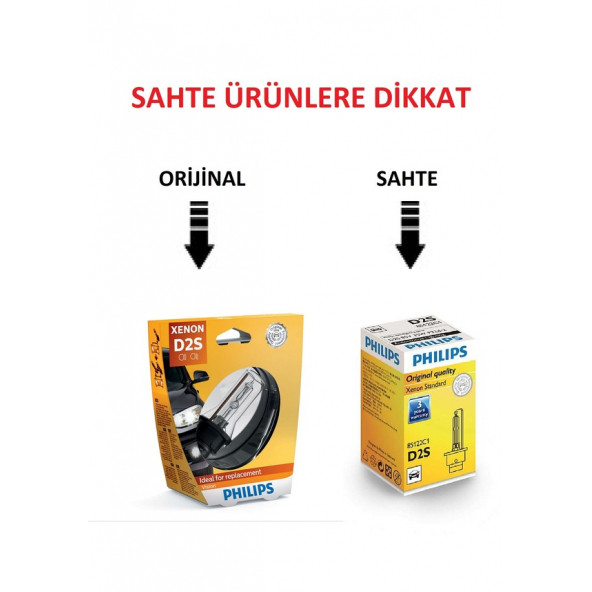 Philips D2S Xenon Standart Ampul 85122 Vis1 Ean- 8727900364910 - 5