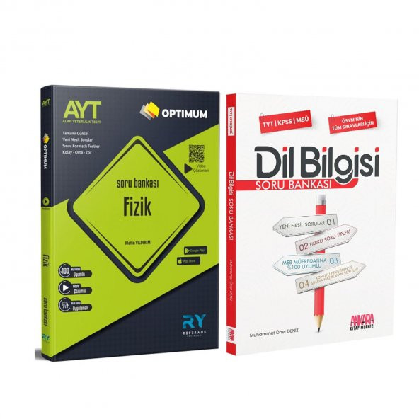 Referans AYT Fizik ve AKM Dil Bilgisi Soru Bankası Seti 2 Kitap