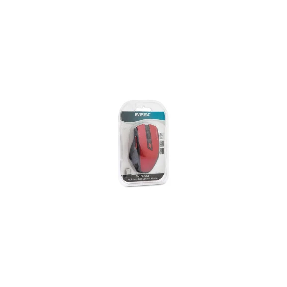 Everest Kırmızı Usb 2.4 GHZ Optik Kablosuz Mouse - Resim 6