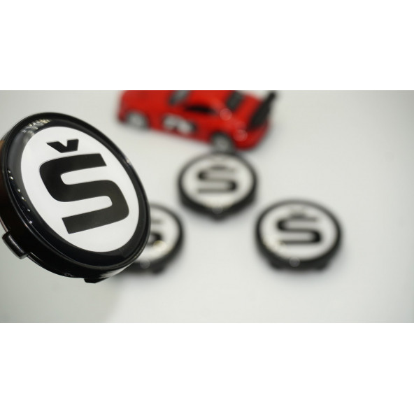 Skoda S logo Jant Göbeği Kapak Seti 60mm