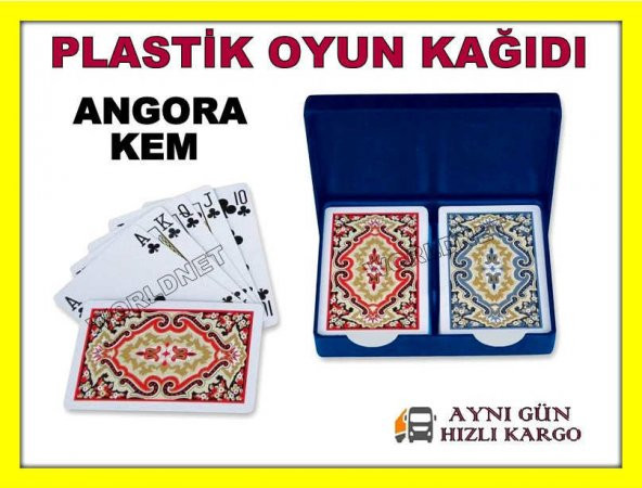 Angora Kem Plastik Oyun Kağıdı Marka İskambil Kağıdı Çift Deste - 2