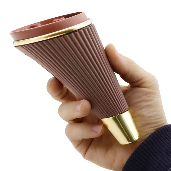 Iron Lüks Mobilya Kanepe Sehpa Tv Ünitesi Koltuk Ayağı 15 Cm Ahşap Desenli Gold Baza Ayakları - 4