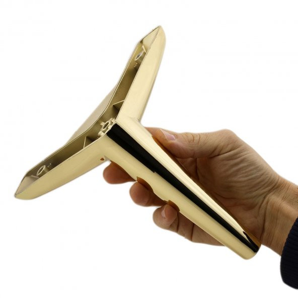 Lüks Mobilya Kanepe Sehpa TV Ünitesi Koltuk Ayağı 17 cm Gold Altın Baza Ayak - Resim 4
