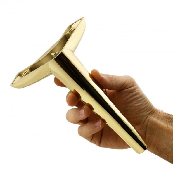 Lüks Mobilya Kanepe Sehpa TV Ünitesi Koltuk Ayağı 19 cm Gold Altın Baza Ayak - Resim 4
