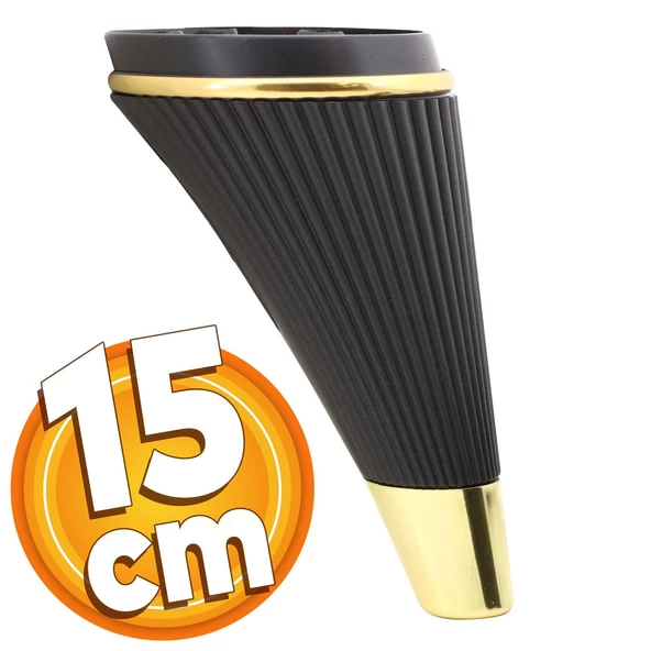 Iron Lüks Mobilya Kanepe Sehpa Tv Ünitesi Koltuk Ayağı 15 Cm Siyah Gold Baza Ayakları