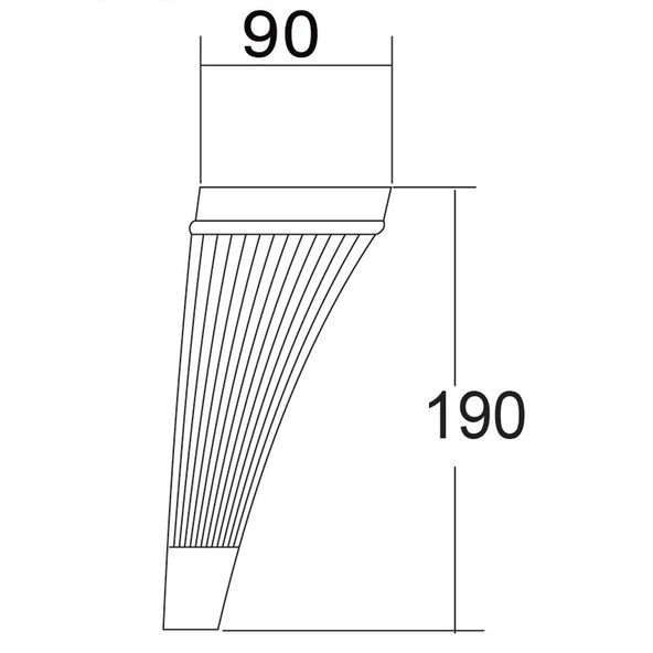 Iron Lüks Mobilya Kanepe Tv Ünitesi Konsol Koltuk Ayağı 19 Cm Krem Gold Ayakları - 7