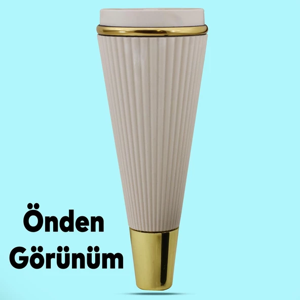 Iron Lüks Mobilya Kanepe Tv Ünitesi Konsol Koltuk Ayağı 19 Cm Krem Gold Ayakları - 4