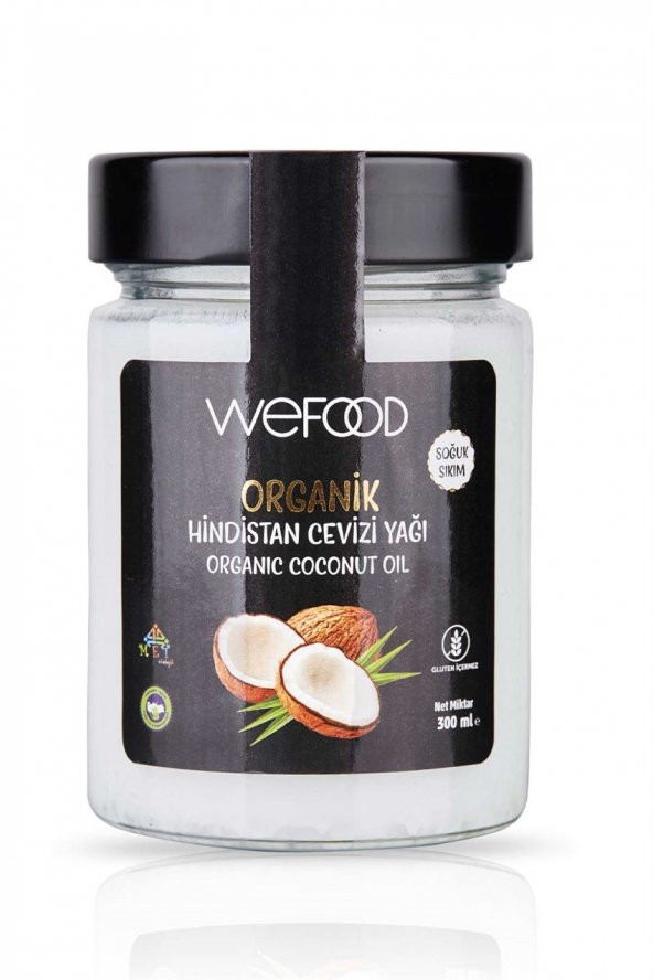 Organik Soğuk Sıkım wefood Hindistan Cevizi Yağı 300 Gr (Coconut Oil)