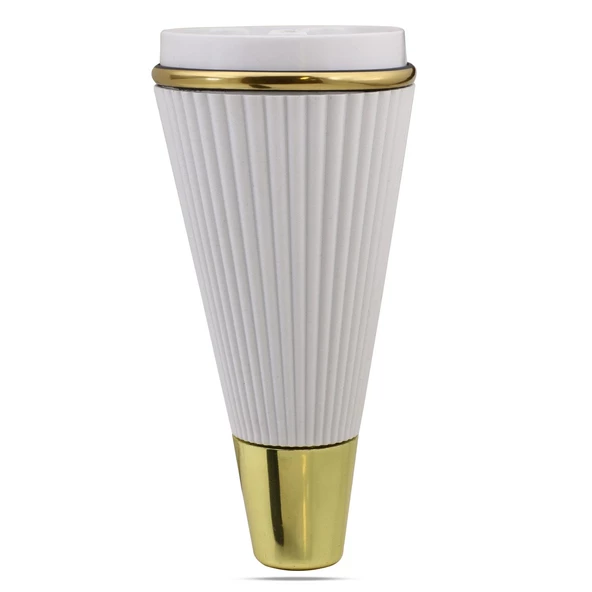 Iron Lüks Mobilya Kanepe Sehpa Tv Ünitesi Koltuk Ayağı 15 Cm Beyaz Gold Baza Ayakları - Resim 5