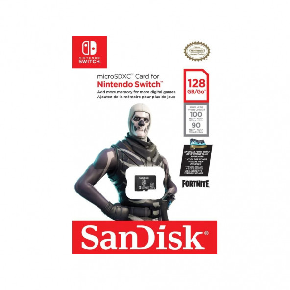 SanDisk Nintendo Switch 128GB 100MB/s microSDXC Fortnite Hafıza Kartı SDSQXAO-128G-GN6ZG - 2