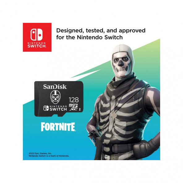 SanDisk Nintendo Switch 128GB 100MB/s microSDXC Fortnite Hafıza Kartı SDSQXAO-128G-GN6ZG - 4