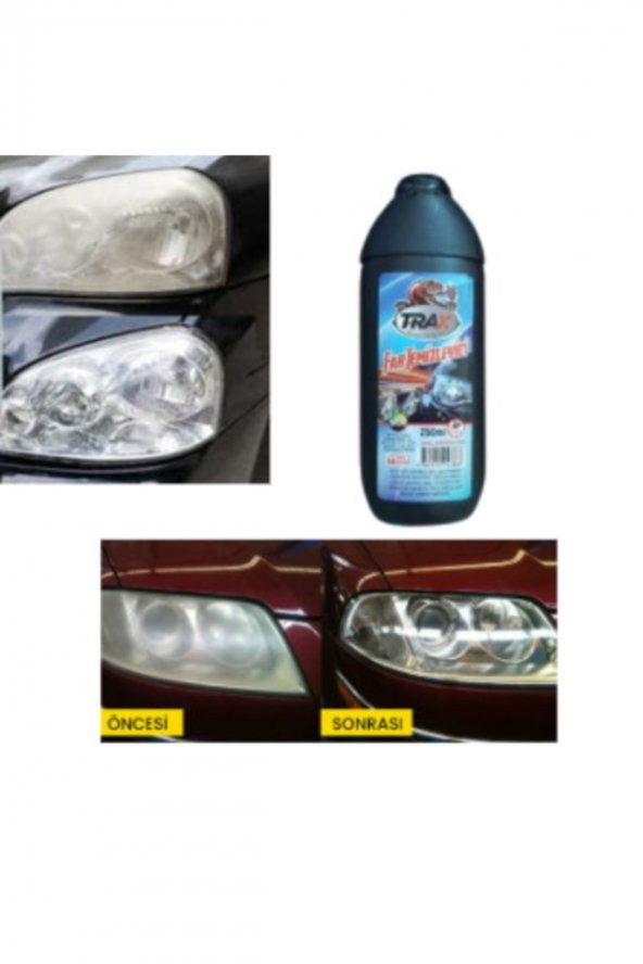 Ankaflex Parlak Araç Far Parlatma Temizleme Far Yenileme Parlatma Far Temizleme Seti 100 Etki 250 Ml