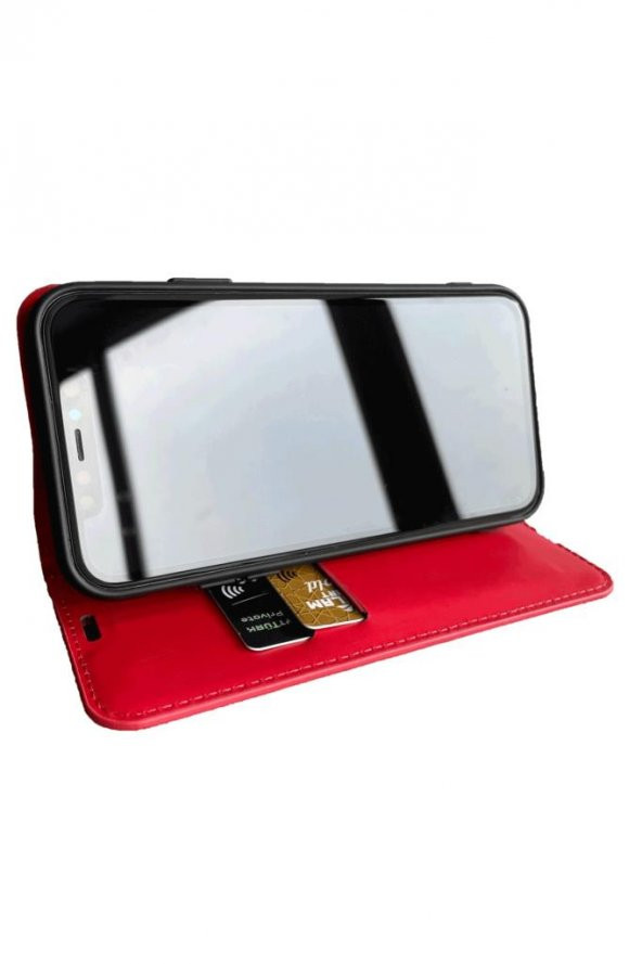 Tecno Spark 9T Cüzdanlı Kapaklı Kılıf Kartlıklı Standlı Kopçalı - Resim 11