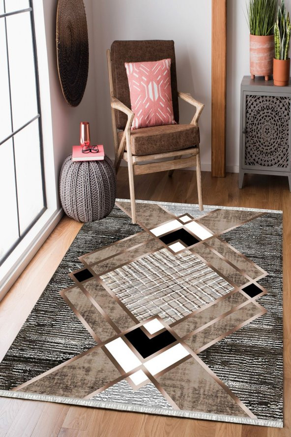 Homier Collection Halı ve Yolluk Yıkanabilir Kaymaz Taban Antibakteriyel  MD-0083D