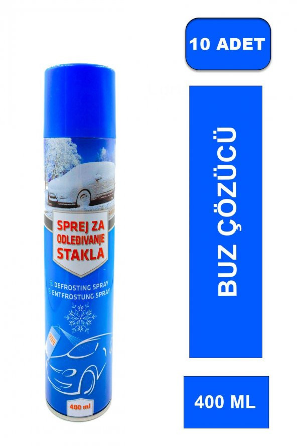 Buz Çözücü Sprey 400 ml 10 adet Oto Cam Buz Çözücü & Buzlanma Önleyici