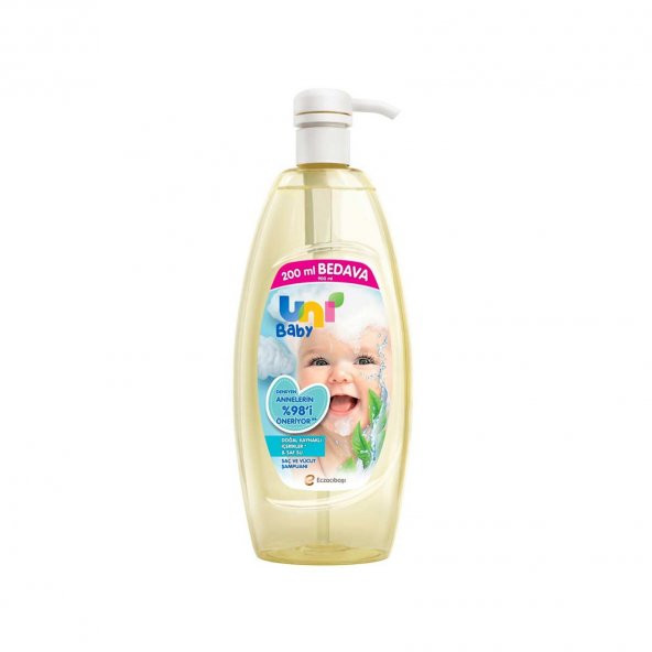 Uni Baby Saç ve Vücut Şampuanı 3x900 ml