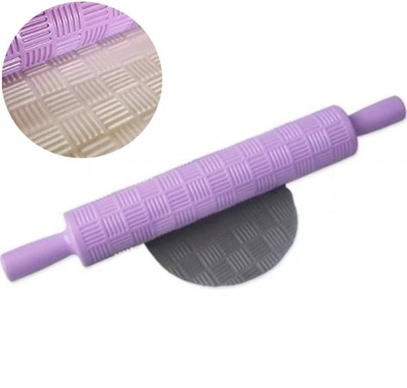 Desenli Plastik Merdane Hamur Şekillendirici - 2