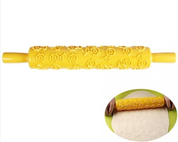 Desenli Plastik Merdane Hamur Şekillendirici - 3