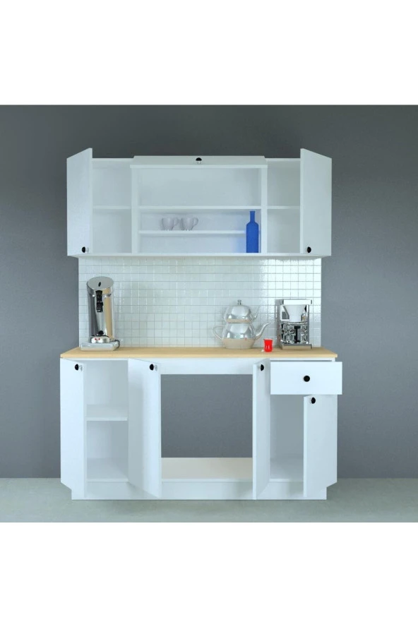 Mobilique 160 Cm Ahşap Tezgahlı Hazır Mutfak - 3