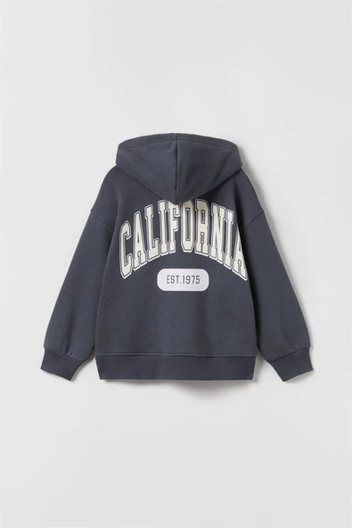 UNİSEX FERMUARLI KAPŞONLU PAMUK HIRKA - Resim 2