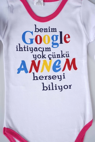 YENİ SEZON GOOGLE ANNEM YAZILI BEBEK ÇOCUK UZUN KOL PAMUK BADY ZIBIN - 12