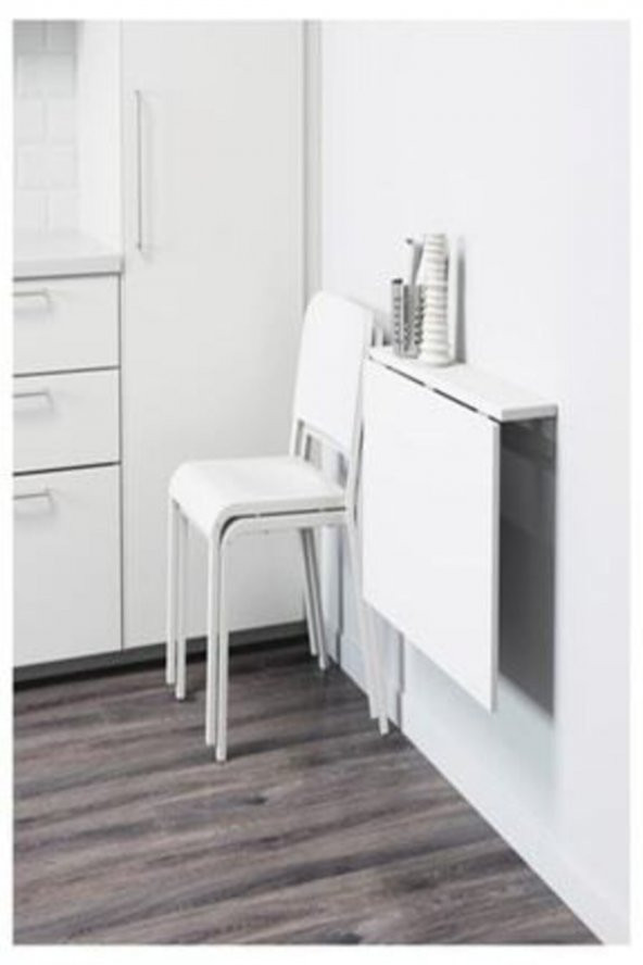Yemek Masası Duvara Monte Çalışma Masası Duvardan Açılan Monteli Masa 60*90 Cm Katlanır Masa - 3