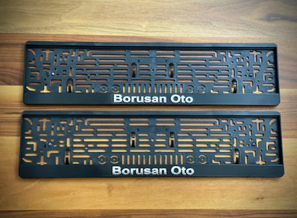 BMW Borusan Oto Plakalık 2 adet Uzun Siyah parlak Plakalık Esnek Plastik Dikdörtgen