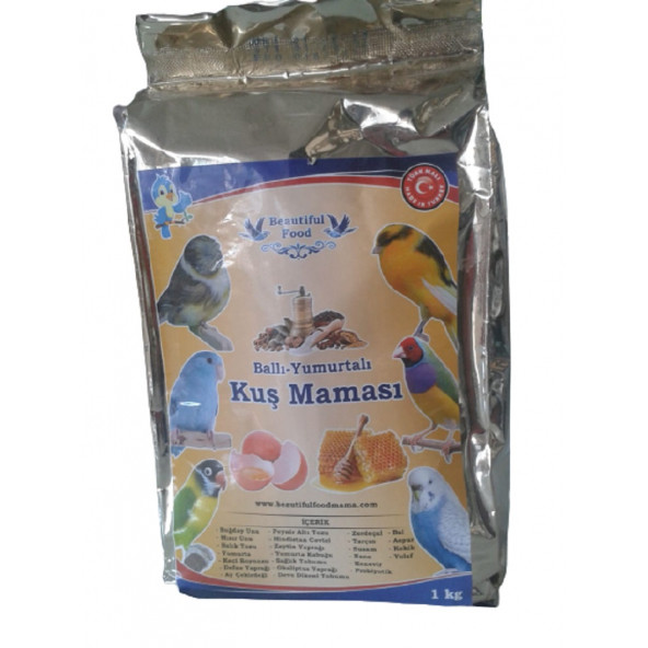 Beautiful Food Ballı Yumurtalı Kuş Maması Kuş Yemi 1 Kg