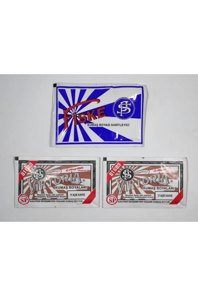 Viktoria Kumaş Boyası Açık Kahve 2pk+fiske Sabitleme 1pk