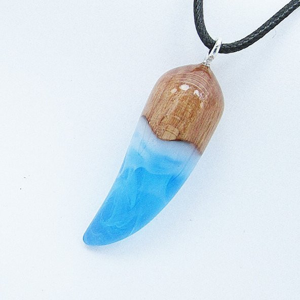 LilaHediyelikEşya El Yapımı Ahşap Kolye Doğum Günü Sevgililer Günü Anneler Günü Hediyesi Takı Epoksi ( Epoxy ) Kolye 0861