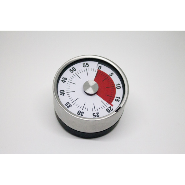 Beyaz Yuvarlak Mıknatıslı Paslanmaz Kararmaz Çelik Timer/ Zamanlayıcı - 4