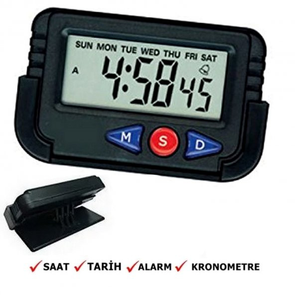 Pomodoro Öğrenci Saati Kronometreli Ders Çalışma Saati Oto Saati Araç Konsol Saati