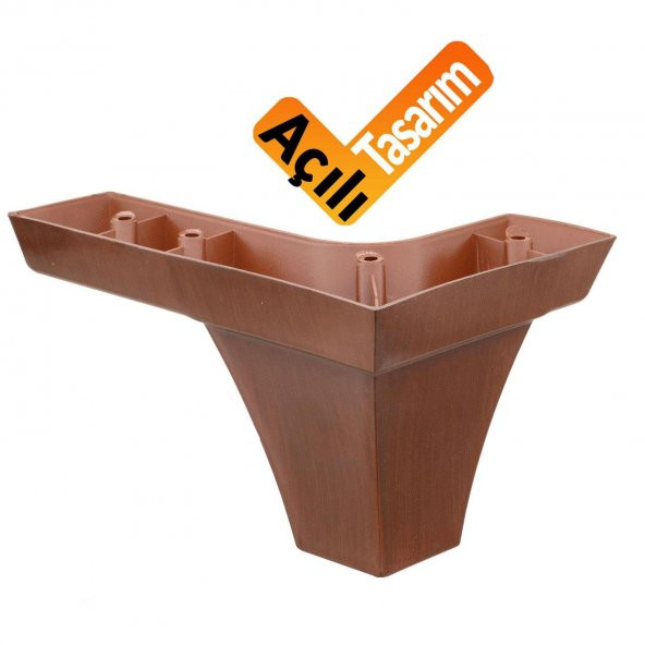 Lüks Mobilya Kanepe Sehpa Puf Koltuk Ayağı 10 cm Kahverengi Ahşap Desenli Ayak ürün görseli