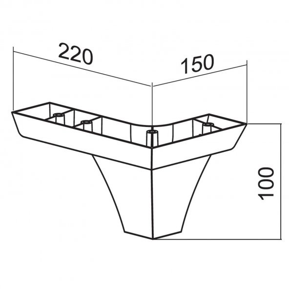 Lüks Mobilya Kanepe Sehpa Puf Koltuk Ayağı 10 cm Kahverengi Ahşap Desenli Ayak - Resim 7