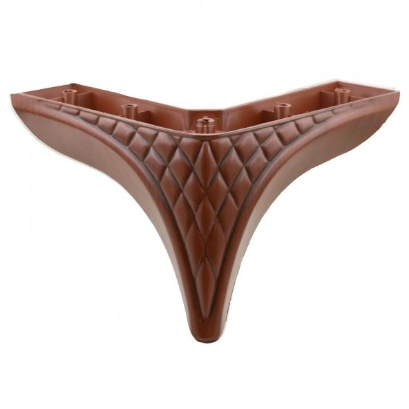 Lüks Mobilya Kanepe Sehpa Puf Koltuk Ayağı 12 cm Kahverengi Ahşap Desenli Baza Ayak ürün görseli