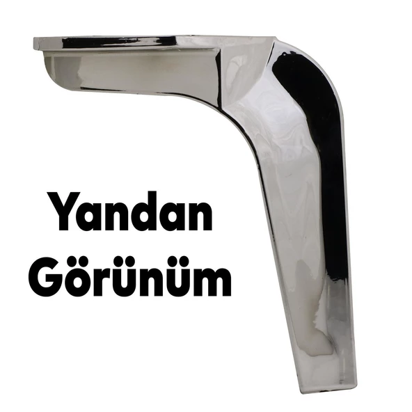 Repla Lüks Mobilya Kanepe Sehpa Tv Ünitesi Koltuk Ayağı 16 Cm Parlak Krom Baza Ayakları - Resim 3