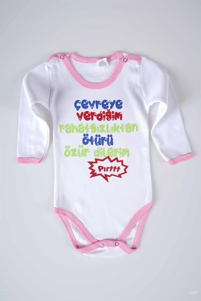 YENİ SEZON ÇEVREYE VERDİĞİM YAZILI BEBEK ÇOCUK UZUN KOL PAMUK BADY ZIBIN - 3