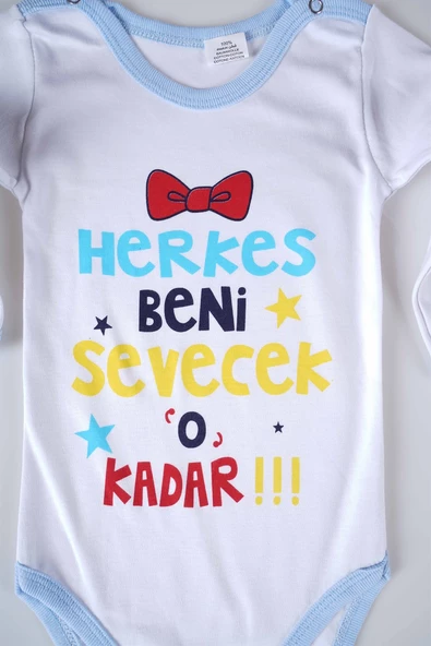 YENİ SEZON HERKES BENİ SEVECEK YAZILI BEBEK ÇOCUK UZUN KOL PAMUK BADY ZIBIN - 10