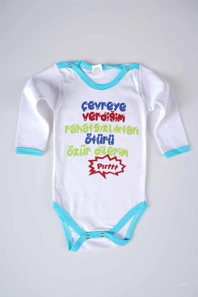 YENİ SEZON ÇEVREYE VERDİĞİM YAZILI BEBEK ÇOCUK UZUN KOL PAMUK BADY ZIBIN