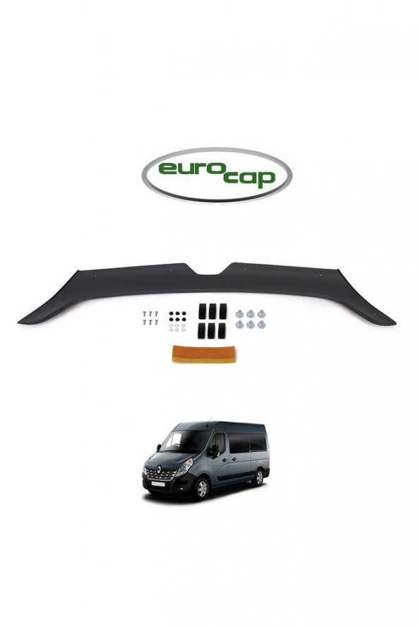 İtibar Renault Master Ön Kaput Koruma Rüzgarlığı 3mm Akrilik (abs) Parlak Siyah Deflektör 14-18