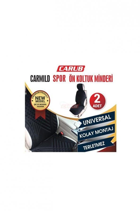 İtibar Carmild Spor Ön Koltuk Minderi 2li Set Siyah