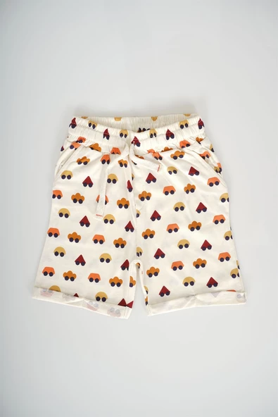 ERKEK BEBEK BEL LASTİKLİ CEPLİ PAMUK ŞORT - 10