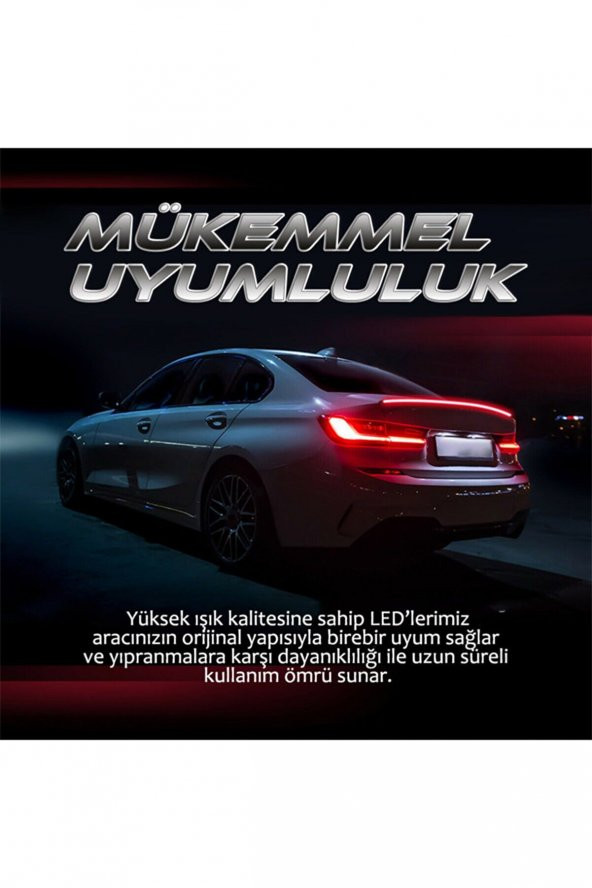 İtibar Ledli Spoyler Karbon Desenli Esnek Universal 120cm karbon ışıklı - 5