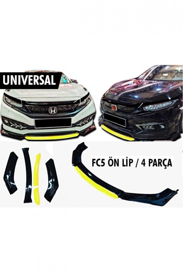 İtibar Honda Civic Fc5 Ön Tampon Lip 4 Parça - Resim 2