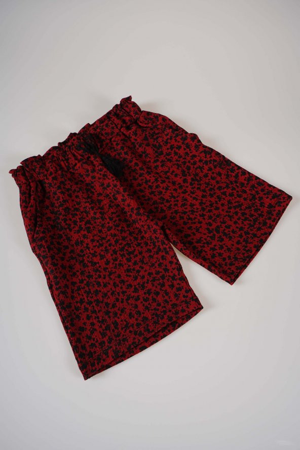 YENİ SEZON KREP KUMAŞ KIZ ÇOCUK DESENLİ ŞORT - Resim 3