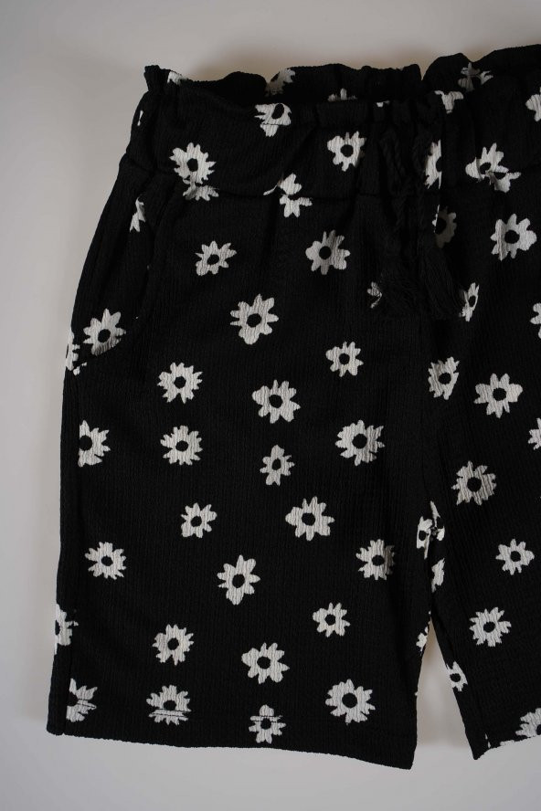 YENİ SEZON KREP KUMAŞ KIZ ÇOCUK DESENLİ ŞORT - Resim 5