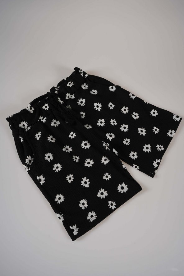 YENİ SEZON KREP KUMAŞ KIZ ÇOCUK DESENLİ ŞORT - Resim 6