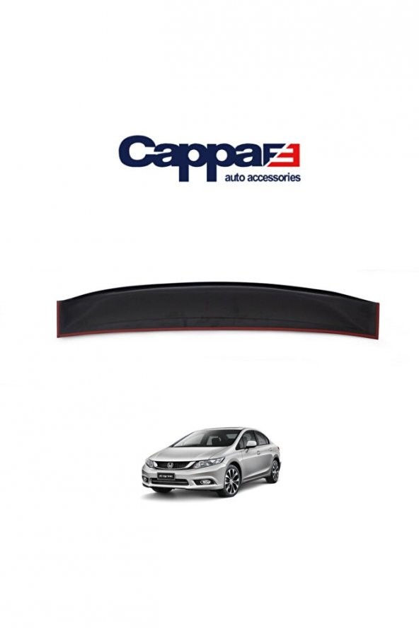 İtibar Honda Civic 9 Arka Cam Üstü Spoyler Ince Model (Abs) Piano Black 2012-2016 - Resim 4